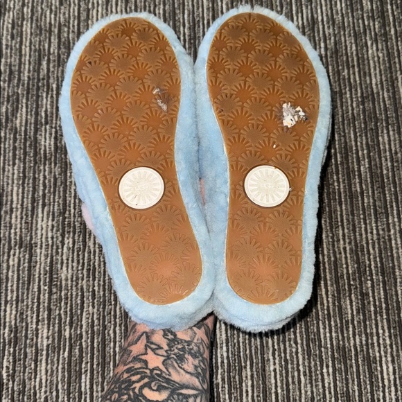 Ugg Fluff Ya Slides Pink Blue Size 7 - Picture 6 of 7